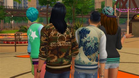 Sims 4 Cc Mm — Hypergnomesimblr Glitch Varsity Jacket The