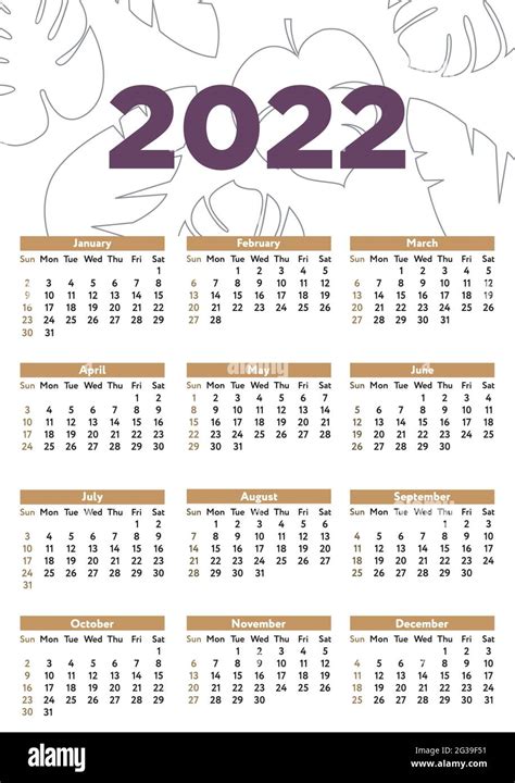 2022 Calendario Ilustracion De Stock Vectorial Espana Calendario Images
