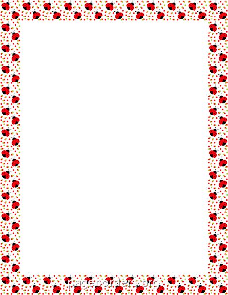 Ladybug Border Clip Art Page Border And Vector Graphics