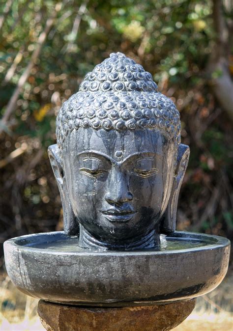 Small Size Buddha Head Fountain Statue Perfect For Indoors Our Outside