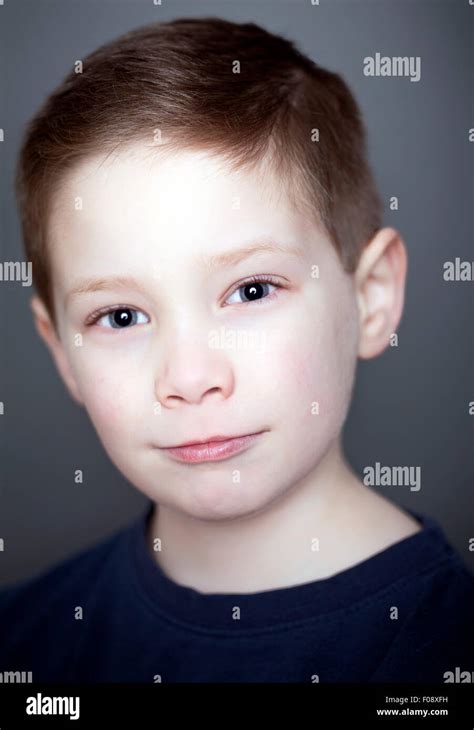 Handsome Boy Close Up Head And Shoulders Portrait Stock Photo Alamy