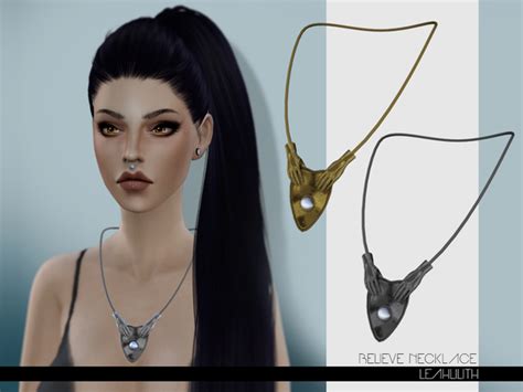 Believe Necklace By Leahlilith Sims 4 Jewelry