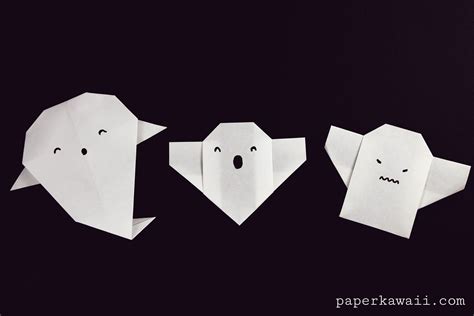 Easy Origami Ghost Tutorial For Halloween Via Paperkawaii Origami