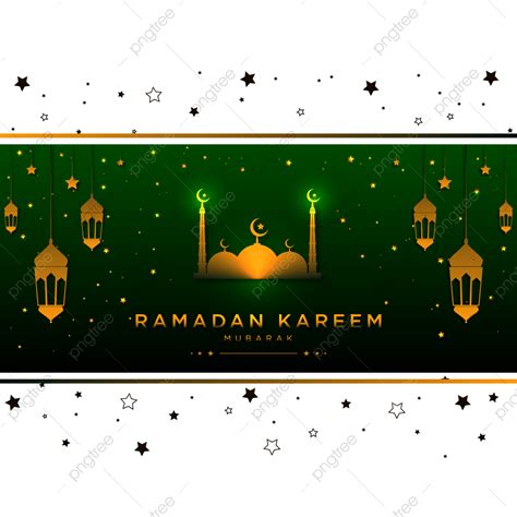 Ramadan Kareem Greeting Vector Hd Png Images Golden Lighting Style