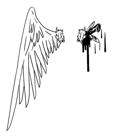 torn angel wings tattoo designs
