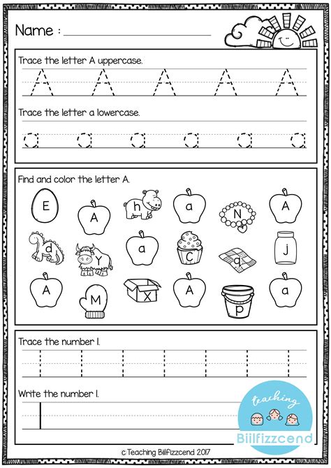 Free Kindergarten Morning Work Includes 18 Worksheet Pages Free