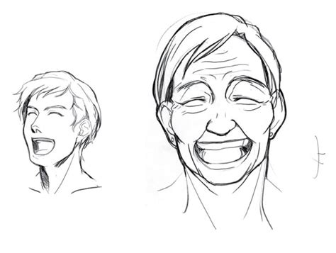 Mans Laughing Face Draw Manga Faces Drawing People Laughing Face