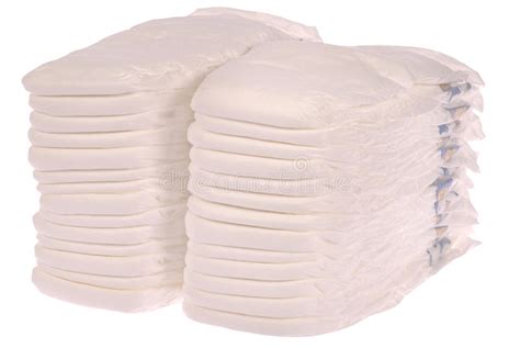 Stack Of Baby Diapers Stock Image Image Of Close White 21892583