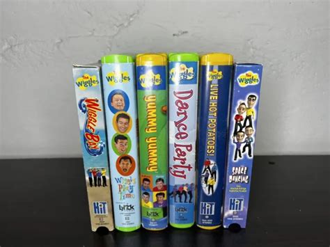 5 The Wiggles Vhs Video Lot Play Time Wiggly World Wiggletime