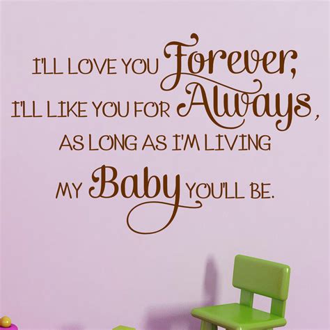 12 forever my baby you'll be. Love You Forever Book Quotes. QuotesGram