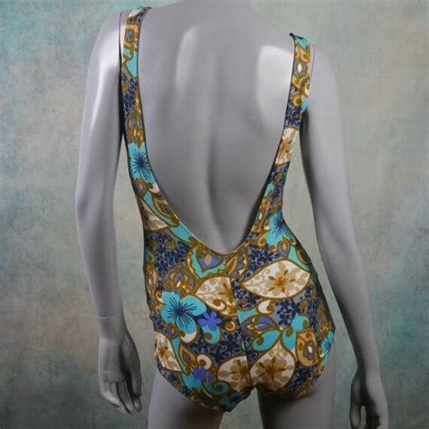 1960s Swimsuit Floral Bathing Suit Gem