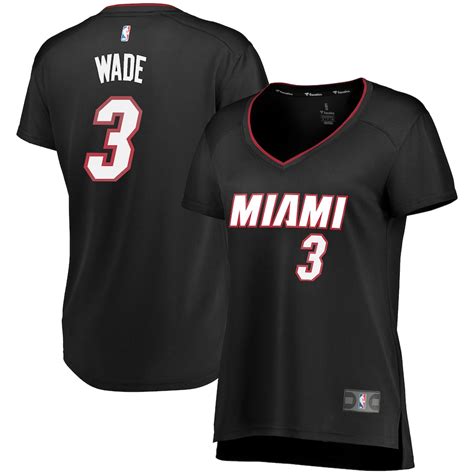 Fanatics Branded Dwyane Wade Miami Heat Womens Black Fast Break
