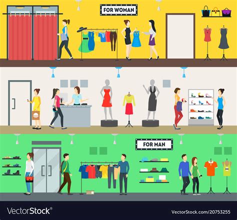 We did not find results for: Cartoon group characters people in clothing store Vector Image