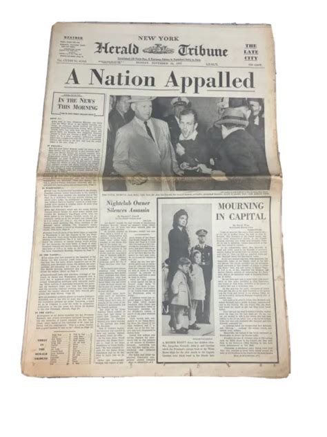 1963 November 25 New York Herald Tribune Newspaper Lee Harvey Oswald Jfk 30 93 Picclick