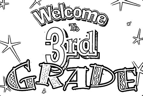 Welcome To 3rd Grade Coloring Page School Coloring Pages Third Grade