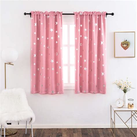 Buy Anjee Kids Curtains For Girls Room With Foil Print Star Pattern