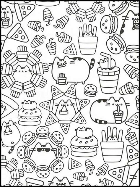 Pusheen 17 Printable Coloring Pages For Kids Pusheen Coloring Pages