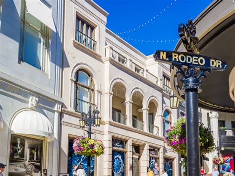 Los Angeles California Rodeo Drive Sign During Sunny Day In Beverly