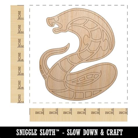 Coiled Cobra Snake Unfinished Wood Shape Piece Cutout For Diy Etsy