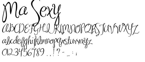 Ma Sexy Font Script Handwritten
