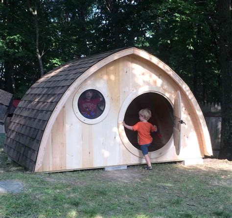 Large Hobbit Hole Playhouse Kit Outdoor Wooden Kids Clubhouse Etsy