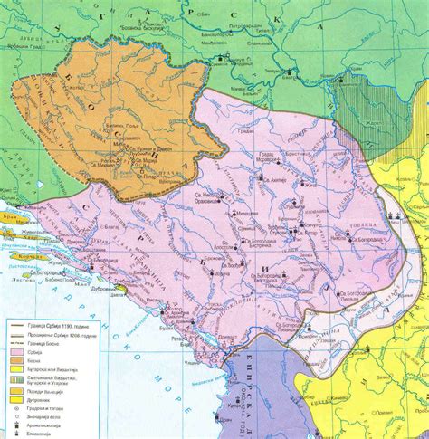 Bosnia And Serbia In The 13century Rmaps