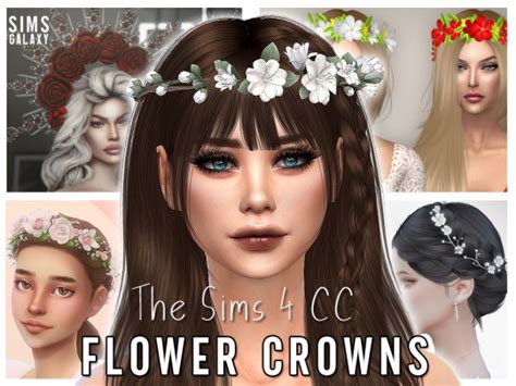 Sims 4 Flower Crown Accessory Collection Flower Sims Galaxy
