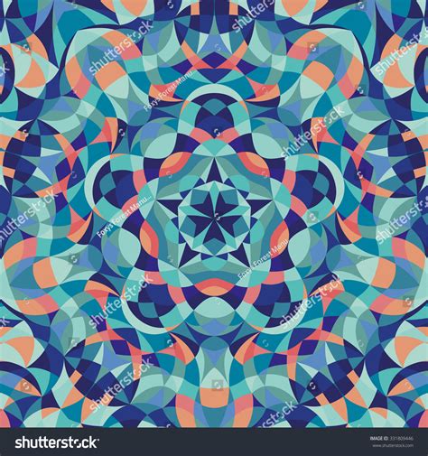 Kaleidoscope Geometric Colorful Pattern Abstract Background Stock