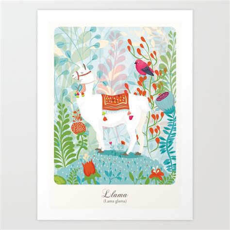 Llama Art Print By The Wildest Little Things Society6