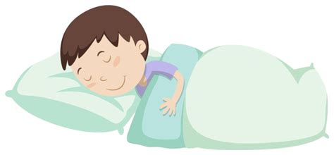 Little Boy Sleeping Under Blanket Clipart Clip Art Picture Vector