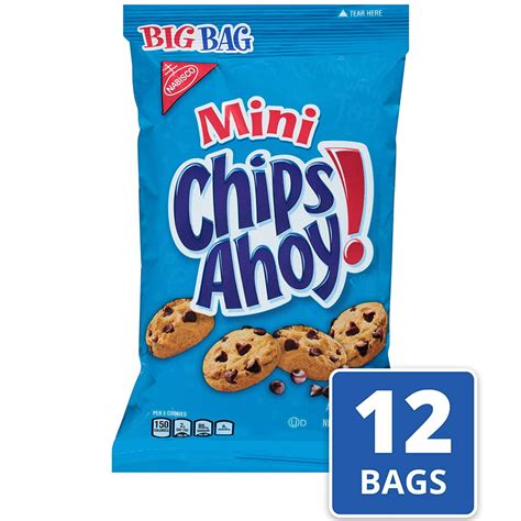 Mini Chips Ahoy Original Chocolate Chip Cookies 12 Big Bag 3 Oz