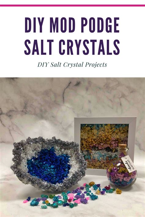 Make Your Own Diy Mod Podge Salt Crystals With Mod Podge Gloss Glitter