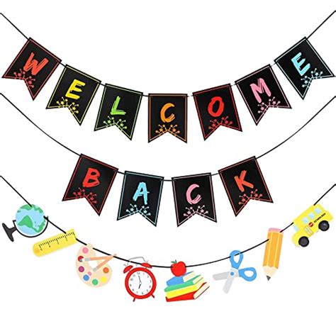 3 Pack Welcome Back Banner Classroom Banner Decorations Welcome