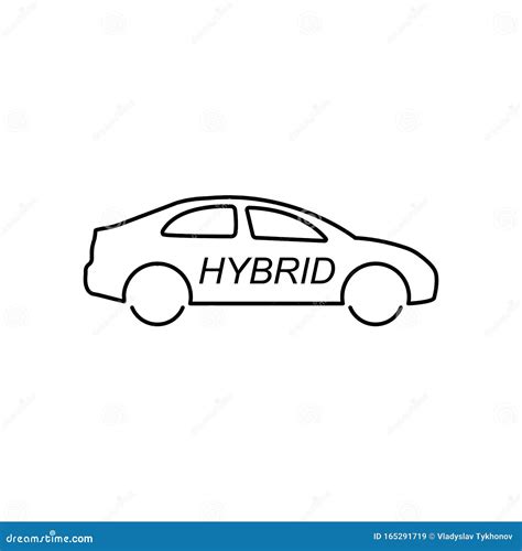 Hybrid Car Icon Isolated On White Background Vector Eps 10 Stock