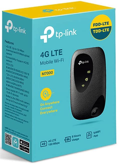 TP Link M7000 4G LTE Mobile Wi Fi Portable Modem Router Wootware