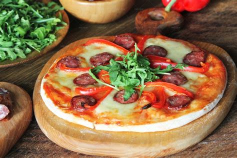 Hot Homemade Pizza With Pepperoni Stock Photos Motion Array