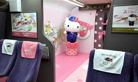 mind the paws hello kitty bullet train debuts in japan japan the guardian