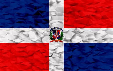 Scarica Bandiera Della Repubblica Dominicana 4k Sfondo Del Poligono