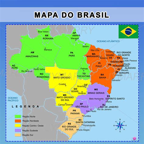 Legenda Do Mapa Do Brasil
