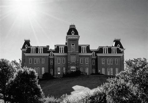 Black And White Film Effect Of Woodburn Hall At West Virginia