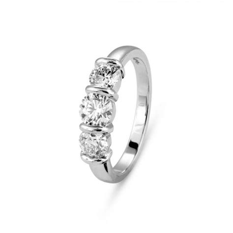 Platinum Brilliant Cut 3 Stone Diamond Ring Rings From Dipples Uk