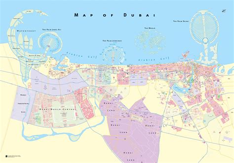 Dubai Street Map Plattegrond Van Dubai Verenigde Arabische Emiraten