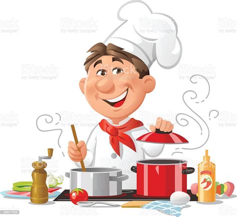 Chef Cooking Stock Illustration Download Image Now Istock