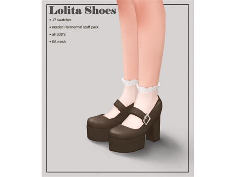 Lolita Shoes By Sunivaa The Sims 4 Download Simsdomination In 2022