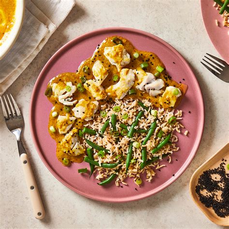 It takes 45 minutes to prepare, so feel free to gather the ingredients for a decadent and creamy week night dinner. 10-Min Fish Korma With Basmati Rice & Beans Recipe | Gousto