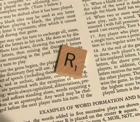 Scrabble Letter R Replacement Alphabet Wooden Tile Board Game Missing