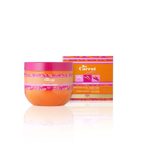 Use on arms, neck and chest or legs. Brightening Face & Body Cream | So Carrot
