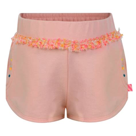 Billieblush Girls Pink Shorts With Elasticated Waist Fray Detailing
