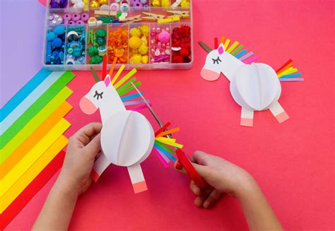 How To Make An Easy 3d Paper Unicorn Craft Bauble