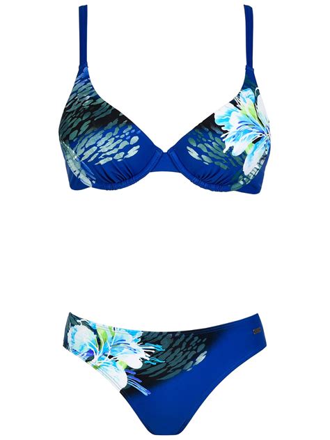 Naturana Naturana Marine Tropical Floral Print Wired Bikini Set
